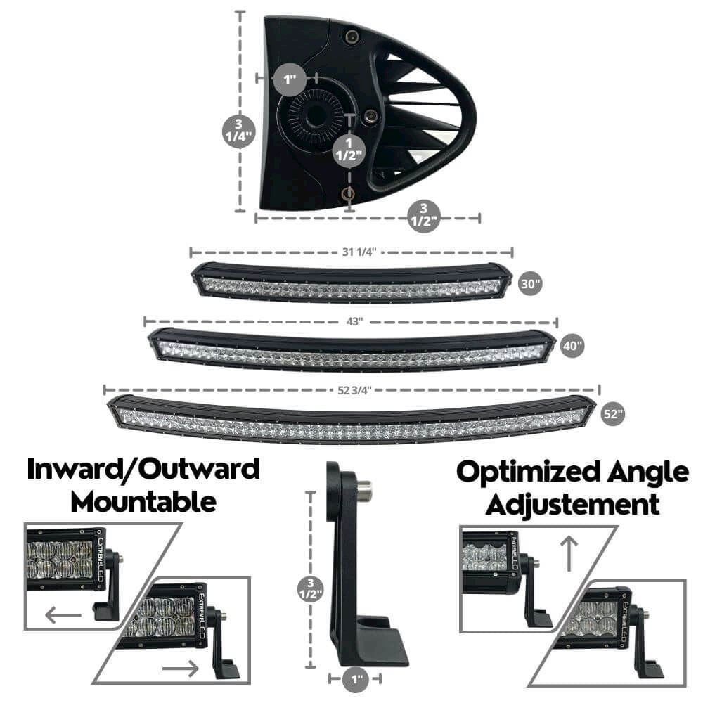 ExtremeLED 52" Curved Extreme Series Dual Row 500W Combo Beam LED Light Bar