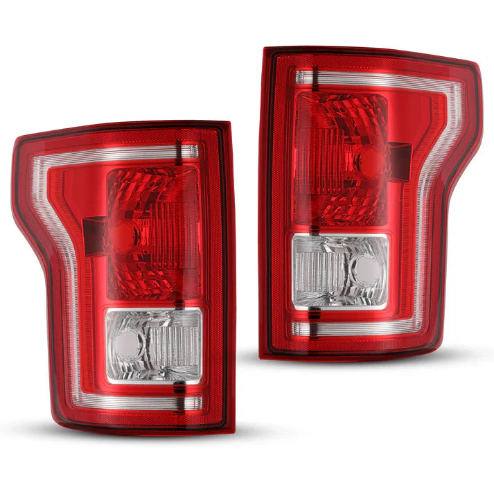 Winjet 2015-2017 Ford F-150 w/Factory Halogen Type Taillight - Chrome /Red