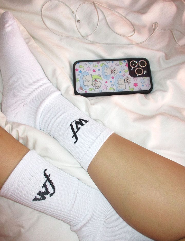 Wildflower Socks - White