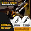 TorkStrap PRO | 25' x 2'' Self Tensioning Ratchet Straps (10,000LB Break Strength) - Adjusts to Load Shifts - Spring Loaded Heavy Duty Ratchet Straps w/ Soft Loops - UTV, Cargo, ATV, Truck TorkStrap