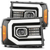 AlphaRex 07-13 GMC Sierra LUXX-Series LED Projector Headlights Jet Black OffRoadUSA.com