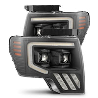 AlphaRex 09-14 Ford F150 MKII LUXX-Series LED Projector Headlights Black OffRoadUSA.com