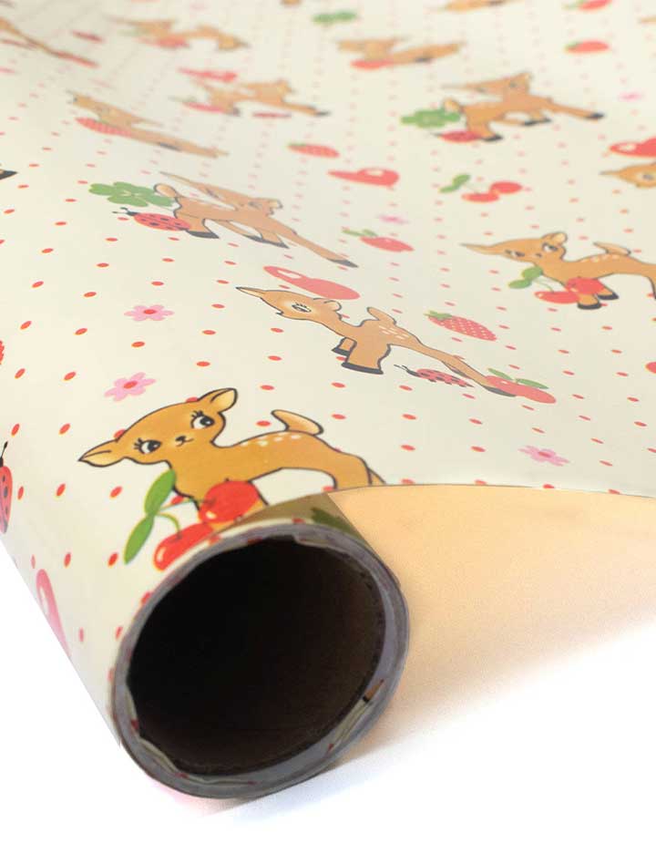Oh Deer and Red Gingham Hearts Gift Wrap - 2 pack Wildflower Cases