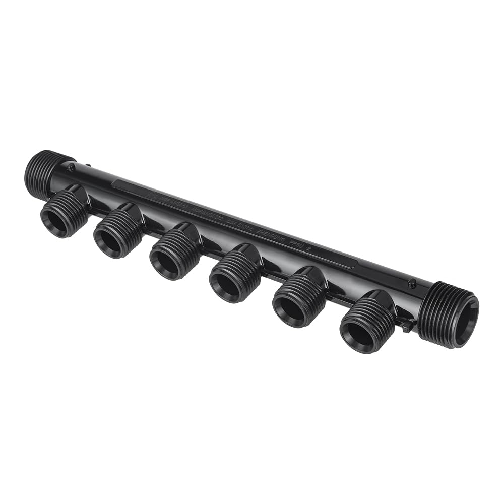 PPSU Manifold 3/4" MPT x 3/4" MPT x Six 1/2"