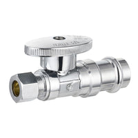 10 Pcs 1/2" Press x 3/8" OD Compr. Straight Stop Valve, 1/4 Turn (Lead Free) Plumbingsell