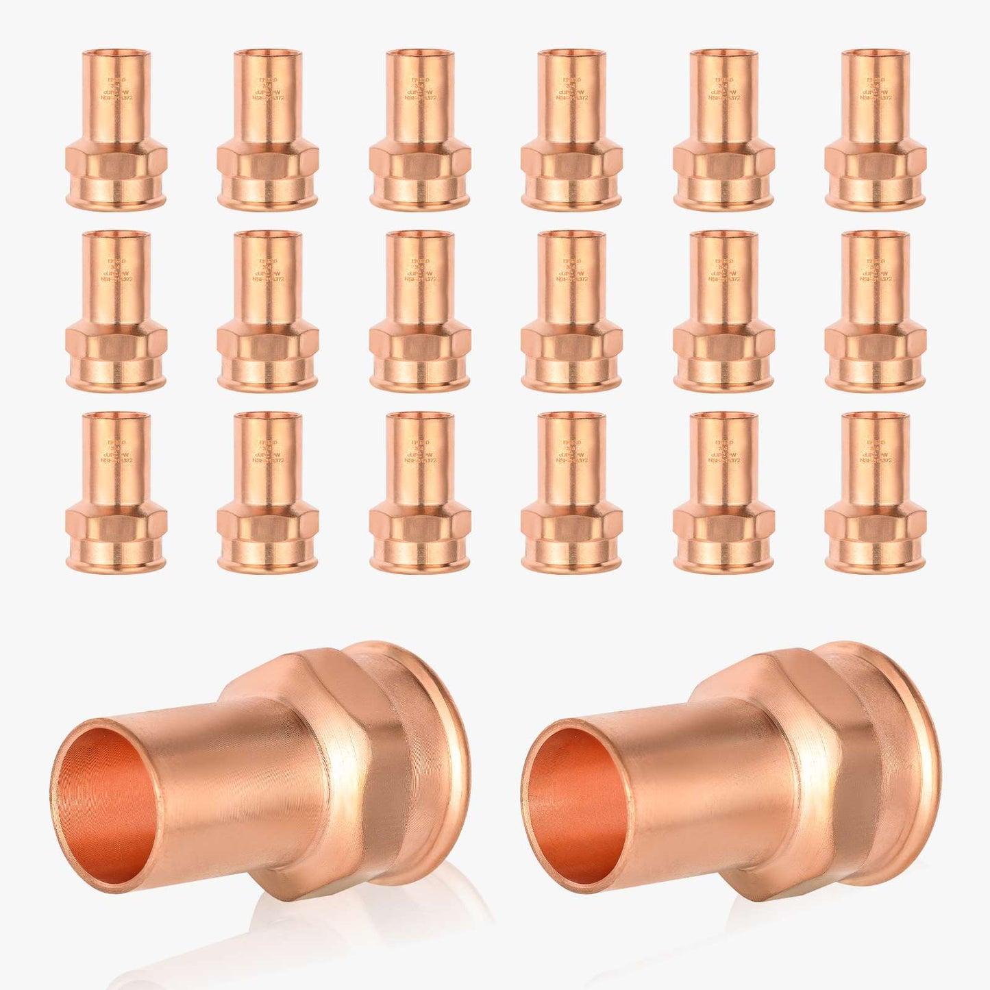 30 Pcs 3/4" FTG Press x 3/4" Female Threaded Copper Street Adapter (Lead Free)