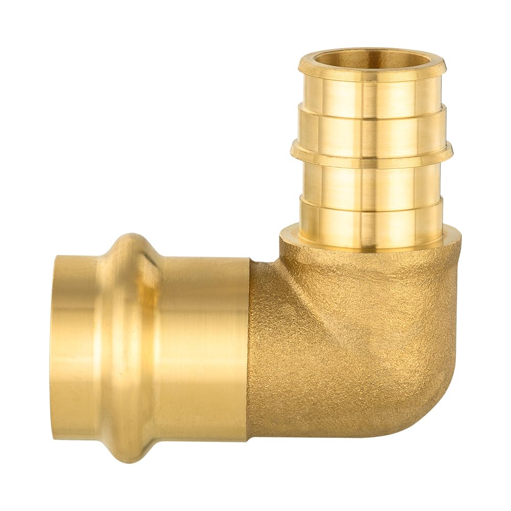 3/4" Press x 3/4" PEX Expansion Brass Elbow (Lead Free)
