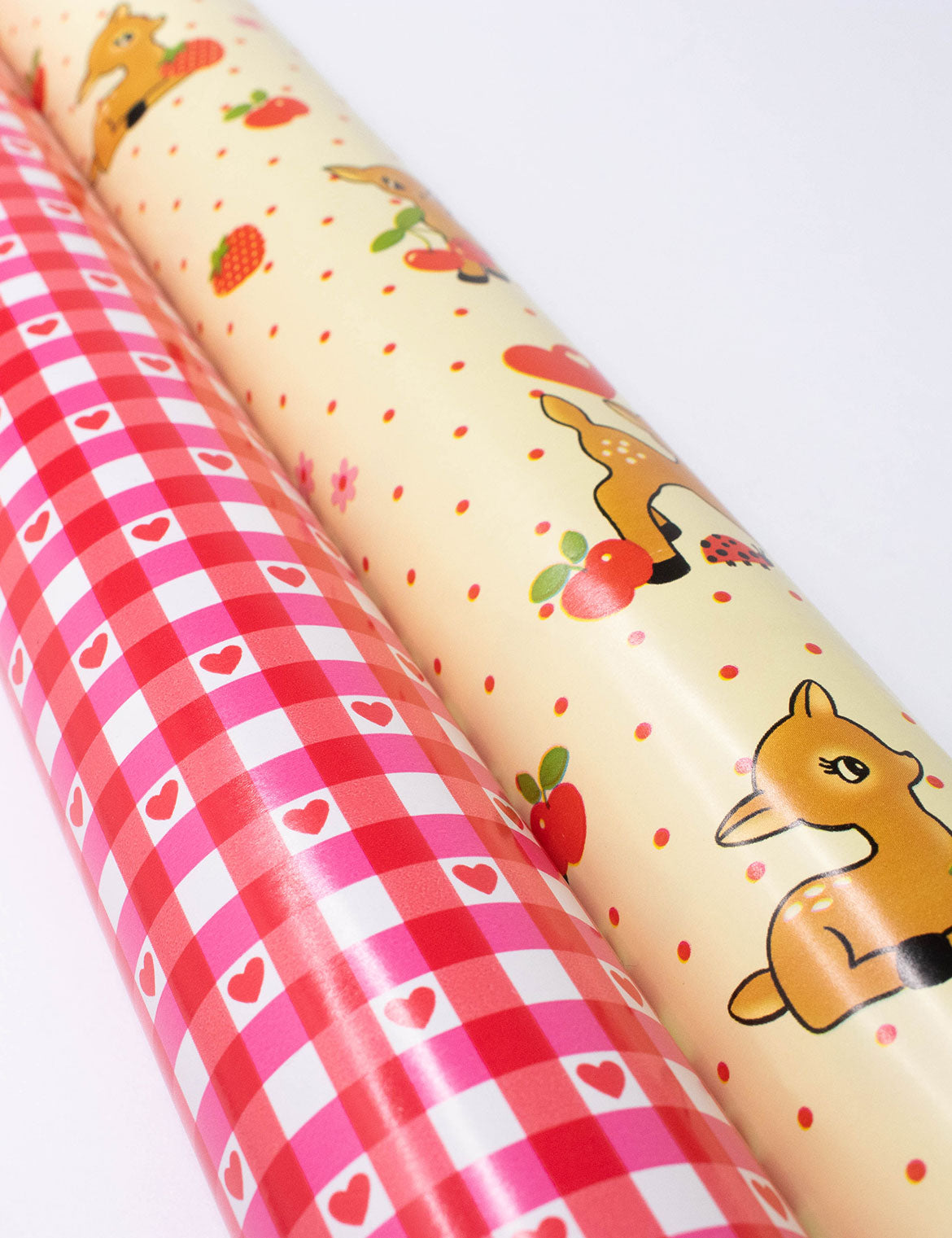 Oh Deer and Red Gingham Hearts Gift Wrap - 2 pack Wildflower Cases