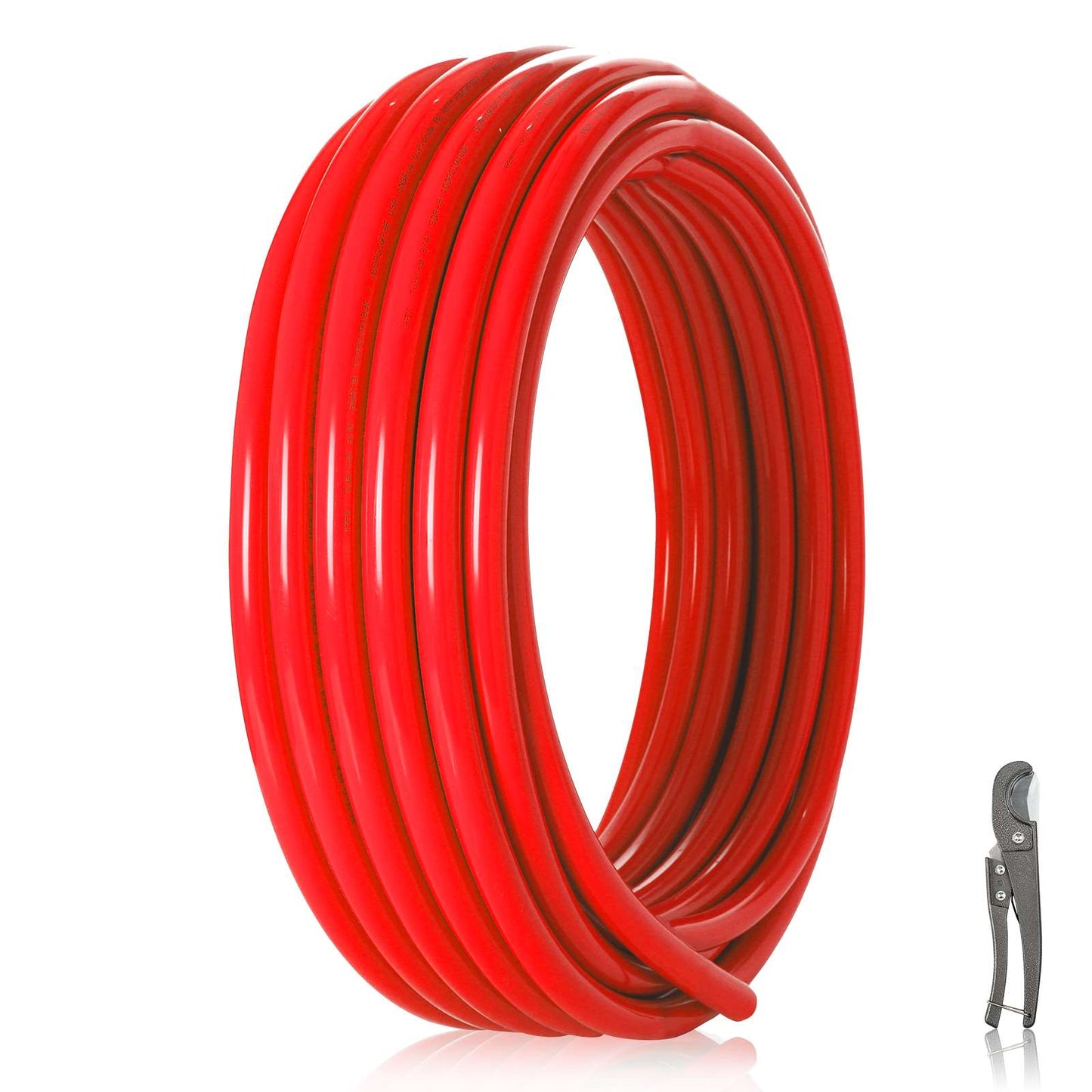 3/4" 100ft PEX-B Pipe (Red & Cutter)