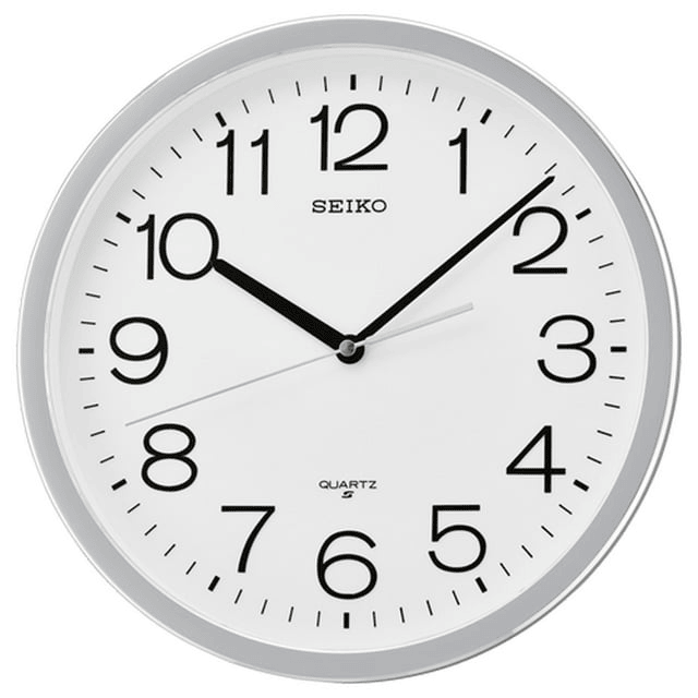 Seiko 12" Office Classic Numbered Quiet Sweep Wall Clock, Round, Quartz, Analog, QXA014SLH EasyOptionXY LLC
