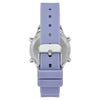 Time and Tru Women's Silver Tone Digital Watch with Lavender Silicone Strap EasyOptionXY LLC