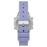 Time and Tru Women's Silver Tone Digital Watch with Lavender Silicone Strap EasyOptionXY LLC
