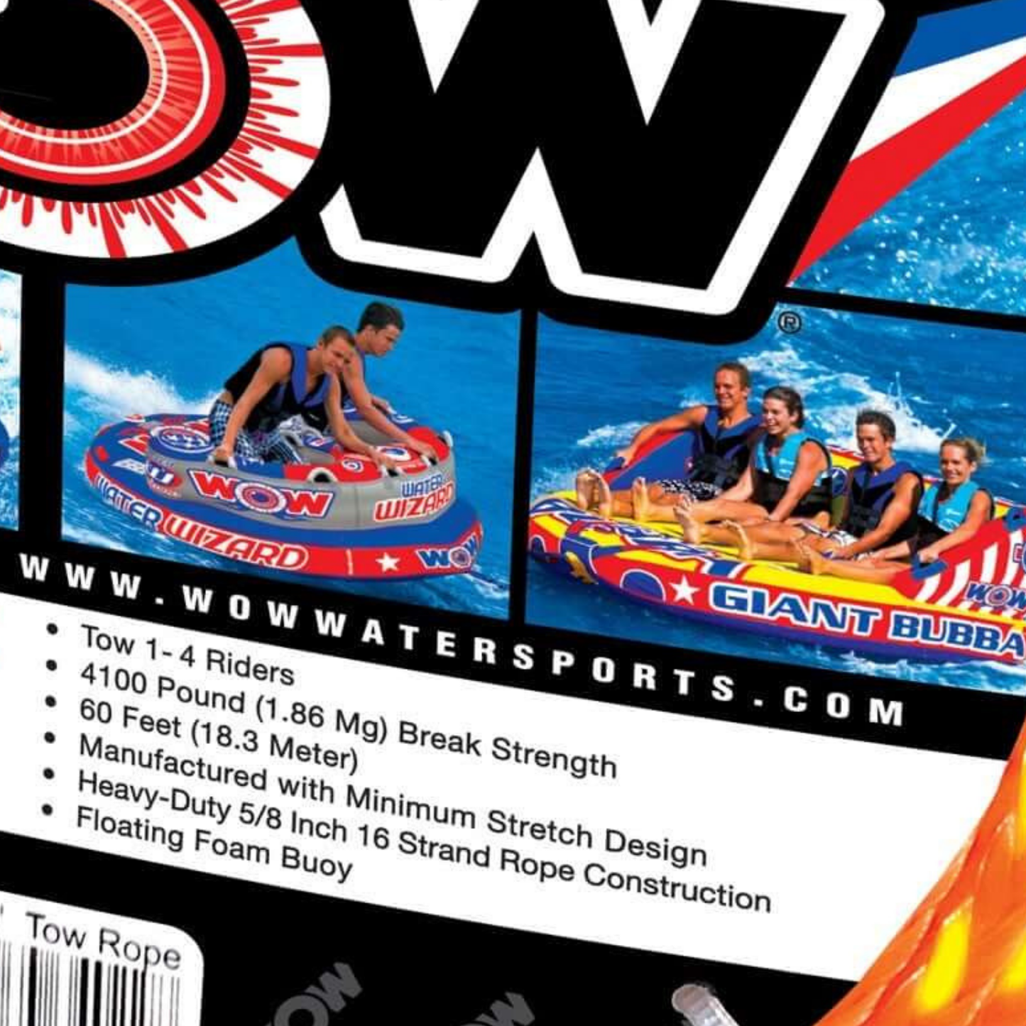 WOW Sports 4K 60' Tow Rope (11-3010)