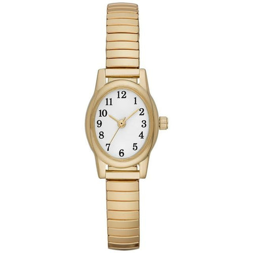 Time & Tru Women's Wristwatch: Gold Tone Oval Case, Easy Read Dial, Expansion Band (FMDOTT008) EasyOptionXY LLC