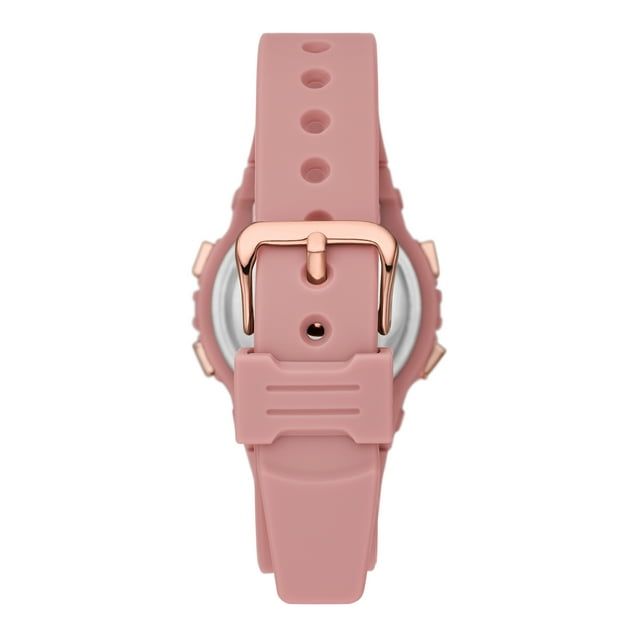 Time and Tru Ladies' Digital Sport Watch, Dusty Rose Round Case, Rose Gold Tone Bezel and Dusty Rose Plastic Strap (FMDOTT108) EasyOptionXY LLC