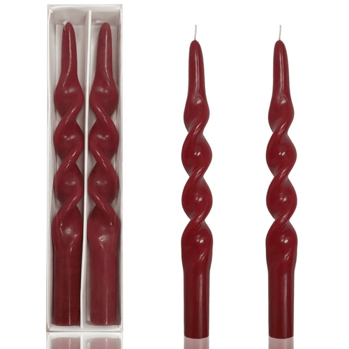 FCMSHAMD 10" Red Long Candles Drilpes Taper Candles Holiday Christmas Decorative Candles Dripless Smokeless Unscented Candles Pack of 2 EasyOptionXY LLC