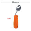 Ehucon Adaptive Utensils,Weighted Spoon for Handicaps, Tremors Parkinsons Limited Elderly Ergonomic Cutlery with Silicon Non-Slip Easy Grip Handles(Left Hand) EasyOptionXY LLC