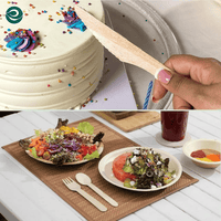 ECO SOUL 100% Compostable Cutlery 350 Count Disposable Wooden Cutlery Set I 100% Natural, Sturdy, Eco-Friendly, Utensils Set I Biodegradable (150 Fork, 100 Spoon, 100 Knife) EasyOptionXY LLC