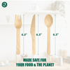 ECO SOUL 100% Compostable Cutlery 350 Count Disposable Wooden Cutlery Set I 100% Natural, Sturdy, Eco-Friendly, Utensils Set I Biodegradable (150 Fork, 100 Spoon, 100 Knife) EasyOptionXY LLC