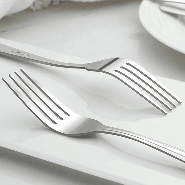 Bestdin 24 Pieces Forks Set, 8.2" Stainless Steel Dinner Forks Silverware, Pattern Design Mirror Polished Table Forks, Dishwasher Safe, Flatware Forks Use for Home, Kitchen or Restaurant EasyOptionXY LLC