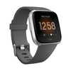 Fitbit Versa Lite Edition Smartwatch Silver Aluminum Case Charcoal Silicone Band EasyOptionXY LLC
