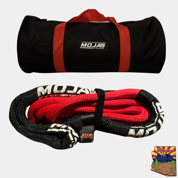 1” x 30' Kinetic rope with storage bag (Lifetime Warranty) MOJAB OFFROAD