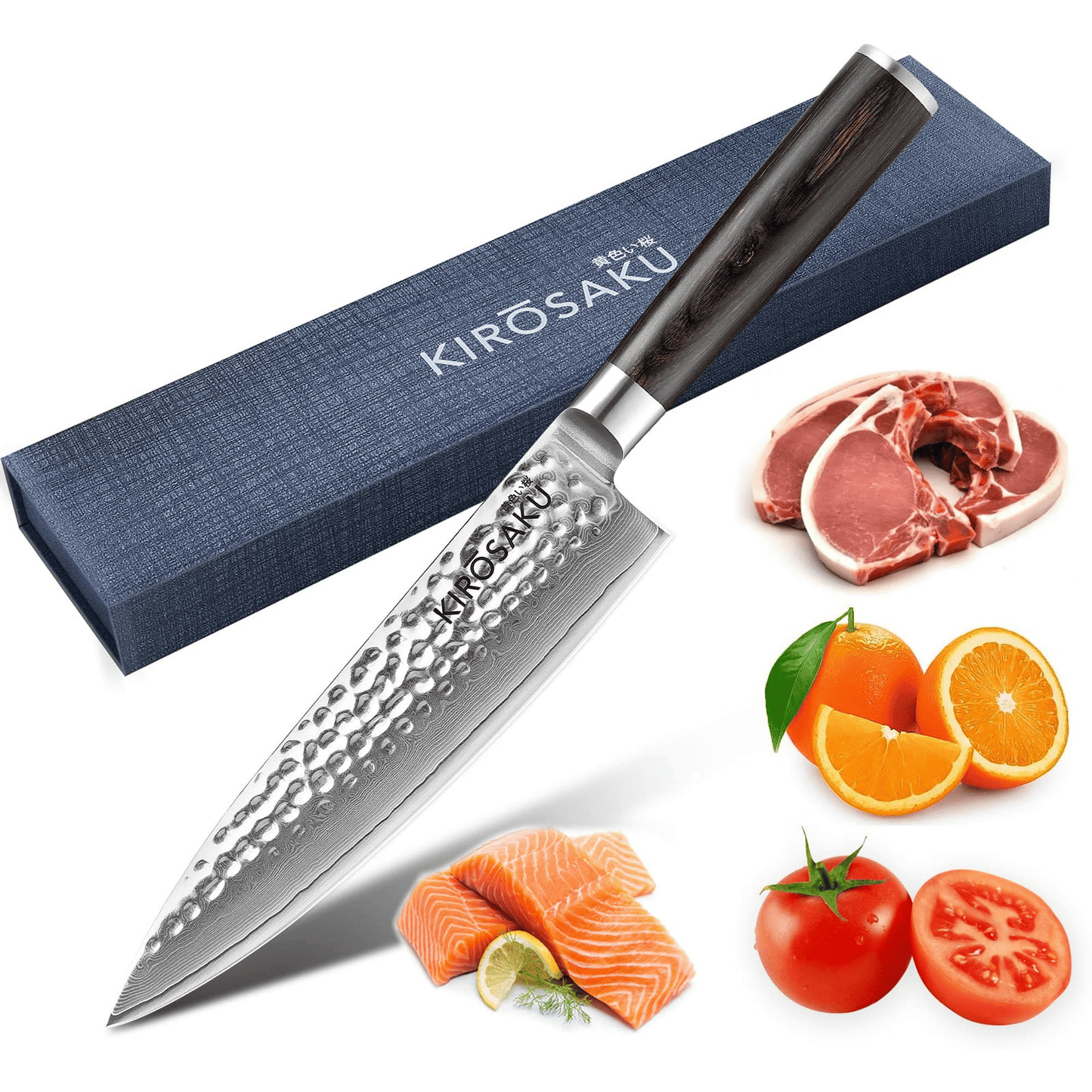 Kirosaku Premium Damascus Kitchen Knife 20cm - Extremely Sharp Kitchen Knife Made EasyOptionXY LLC