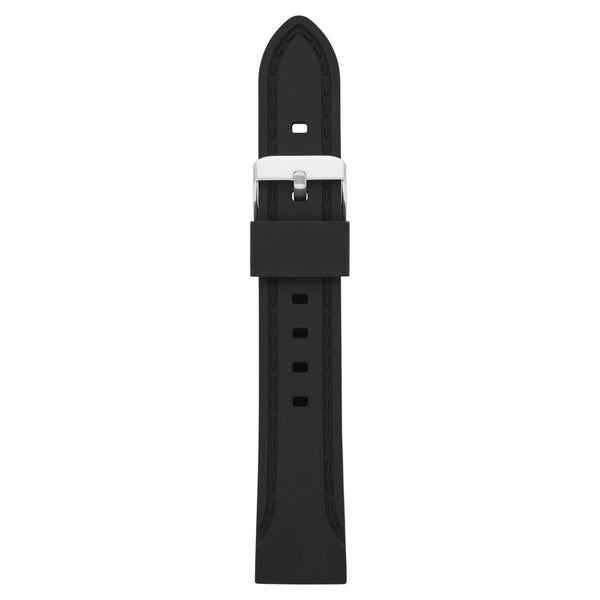 20mm Unisex Adult Black Silicone Replacement Sport Watch Band (FMDBA014) EasyOptionXY LLC