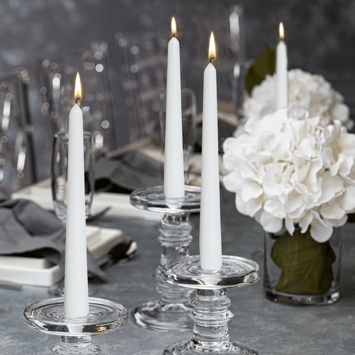 Bolsius White Taper Candles 10 Inch- 100 Pack Burn Time 7 H r Home D¨¦cor Church Candles EasyOptionXY LLC