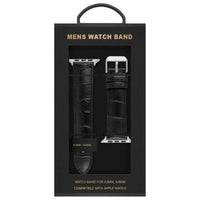 American Exchange Men's Watch Strap, Silver/Black 42-44mm EasyOptionXY LLC