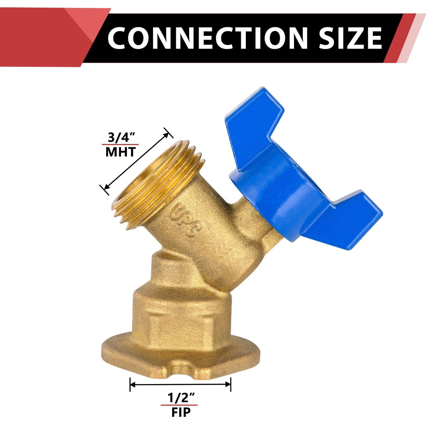 10 Pcs 1/2" FIP x 3/4" MHT Outlet, 1/4 Turn Sillcock