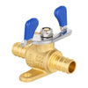 1/2" PEX Crimp Drop Ear Butterfly Ball Valve, Blue (Lead Free) Plumbingsell