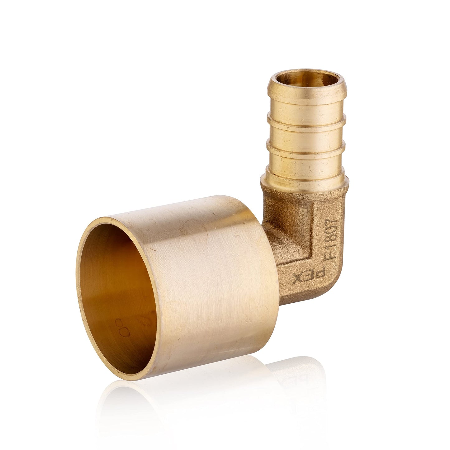 PEX-B Crimp 1/2" PEX x 3/4" Female Copper Sweat Elbow (Lead Free)