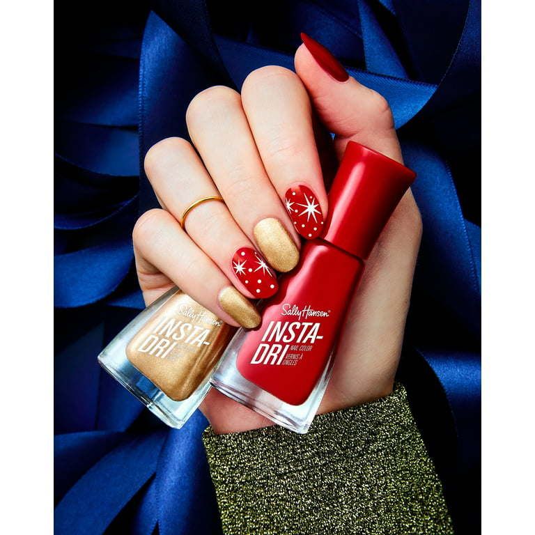 Sally Hansen Insta-Dri Nail Color, Let's Jam, 3-in-1 Formula, Color Nail Polish, 0.31 Oz, Quick Dry Nail Polish, Nail Polish, Top Coat Nails, Full Coverage Formula, One Stroke, One Coat EasyOptionXY LLC