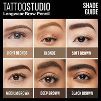 Maybelline Tattoo Studio 36HR Pigment Brow Pencil, Black Brown EasyOptionXY LLC