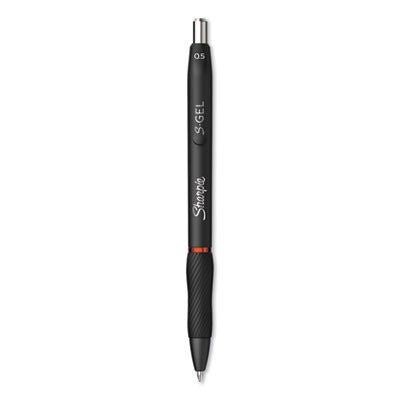 S-Gel Retractable Gel Pen Fine 0.5 mm, Red Ink, Black Barrel, Dozen EasyOptionXY LLC