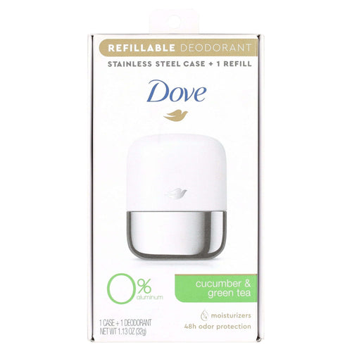 Dove Women's Refillable Deodorant Stick Starter Kit Cucumber & Green Tea, 1.13 oz EasyOptionXY LLC