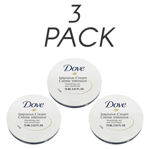 Dove Rich Nourishing Cream Natural Nourishing and Moisturizing. Rich, Creamy Formula. For All Skin Types. 2.53 Fl.Oz. Pack of 3 EasyOptionXY LLC