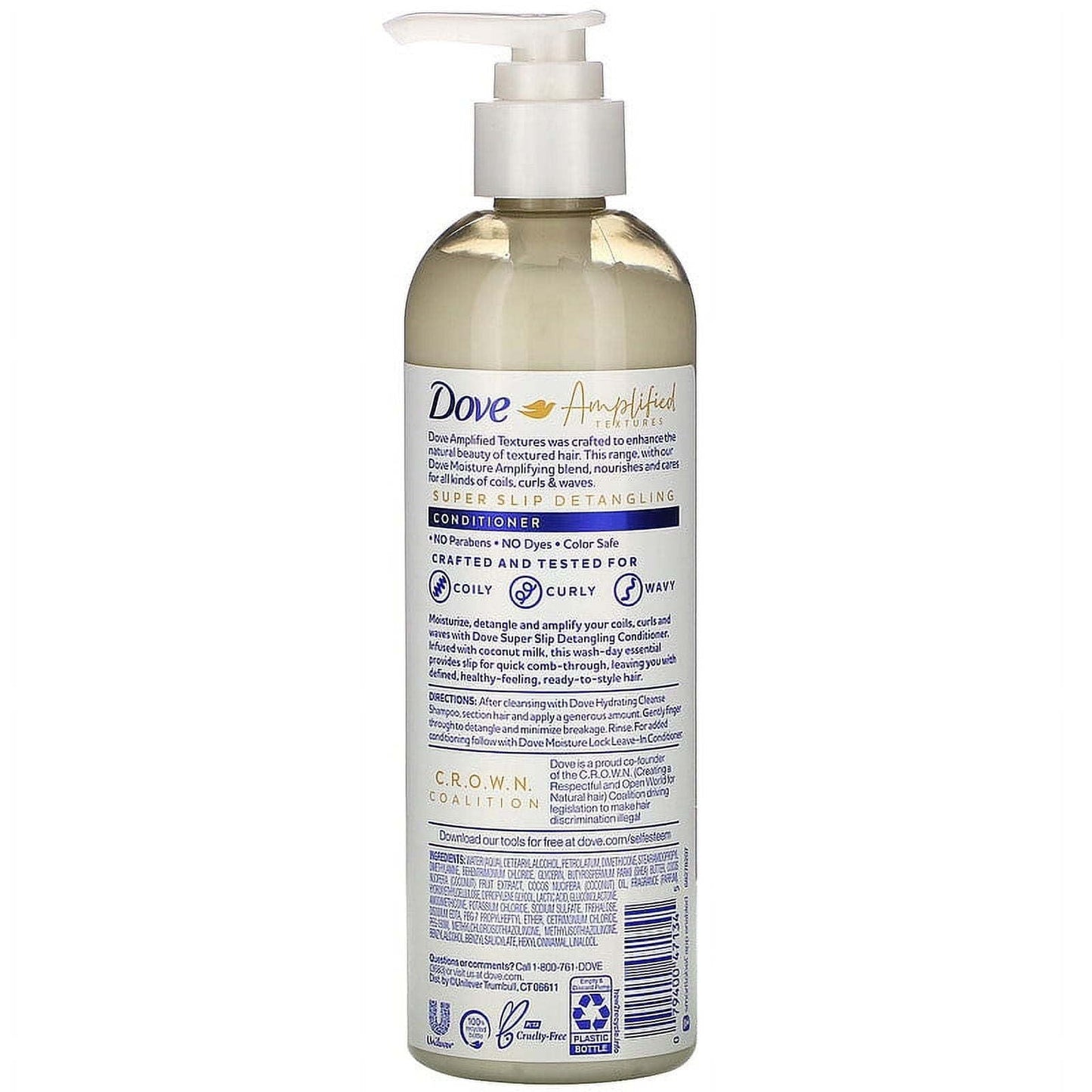 Dove, Amplified Textures, Super Slip Detangling Conditioner, 11.5 fl oz (340 ml) EasyOptionXY LLC