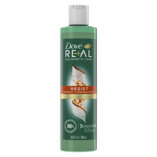 Dove Real Biomimetic Care Resist Daily Shampoo with Vegan Elastin All Hair Types, Coconut, 10 fl oz EasyOptionXY LLC