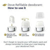 Dove Refillable Deodorant Starter Kit 0% Aluminum Sensitive Aluminum Free Deodorant 1.13 oz EasyOptionXY LLC