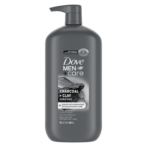 Dove Men+Care Purifying Hydrating Men's Face & Body Wash, Charcoal & Clay All Type, 30 oz EasyOptionXY LLC