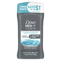 Dove Men+Care Clean Comfort Deodorant Stick Twin Pack, Citrus, 3 oz EasyOptionXY LLC