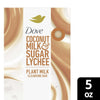 Dove Plant Based Cleansing Bar Soap for Dry Skin, Coconut Milk & Sugar Lychee, Sulfate Free, 5 oz 1 Count EasyOptionXY LLC