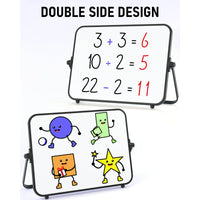 Nicpro Dry Erase Whiteboard, 9 x 12 inch Double Sided Large Magnetic Desktop White Board with Stand, 8 Pens, 1 Eraser, 4 Magnets, Portable White Board Easel EasyOptionXY LLC