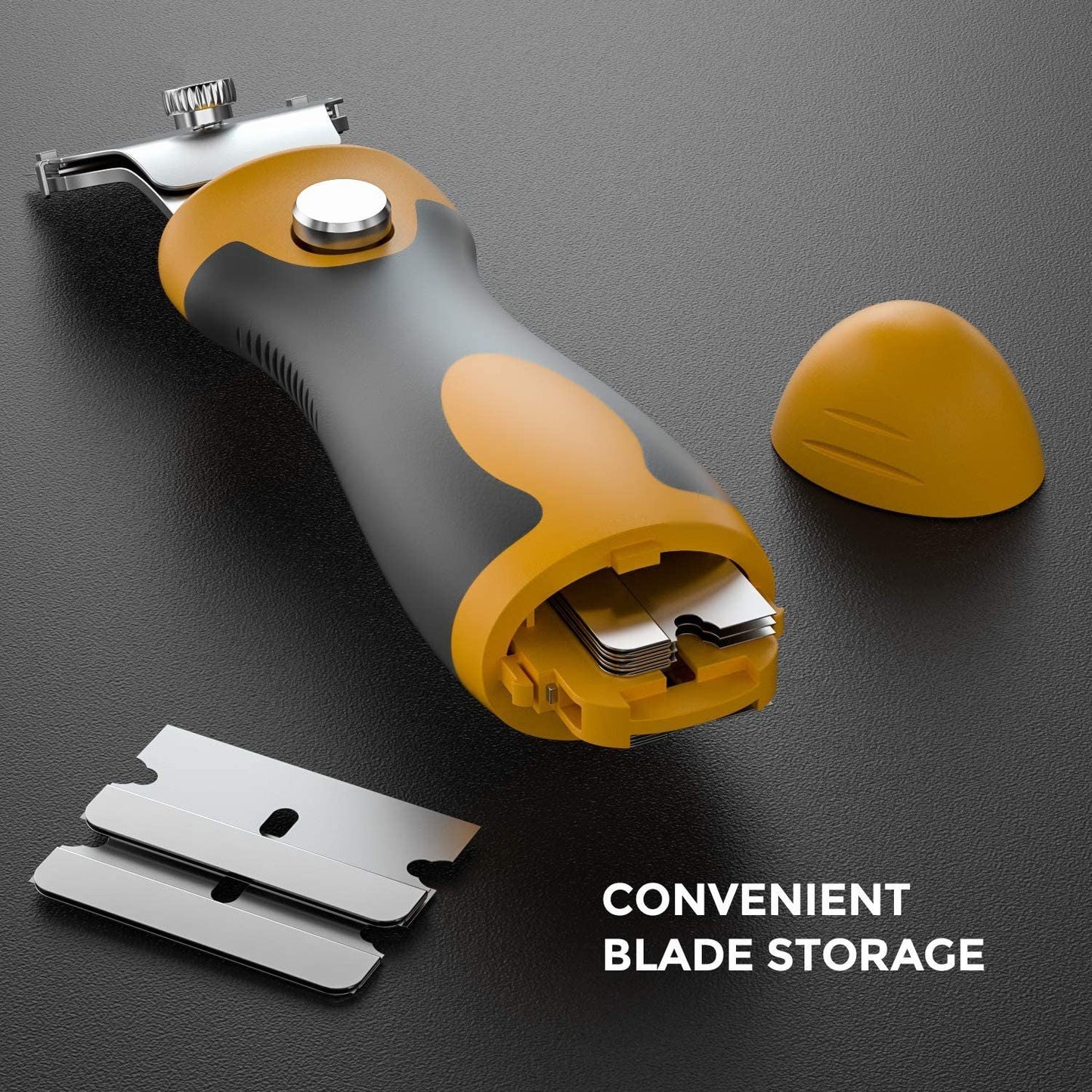 Nicpro 2 Pcs Muti-Purpose Razor Blades Scraper Set with 20 Blades Industrial, Adjustable Handle, Cleaning Glass Window Wall Paint, Label Sticker Decal Removal EasyOptionXY LLC