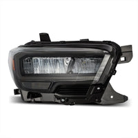 AlphaRex 16-23 Toyota Tacoma LUXX-Series LED Crystal Headlights Alpha-Black OffRoadUSA.com