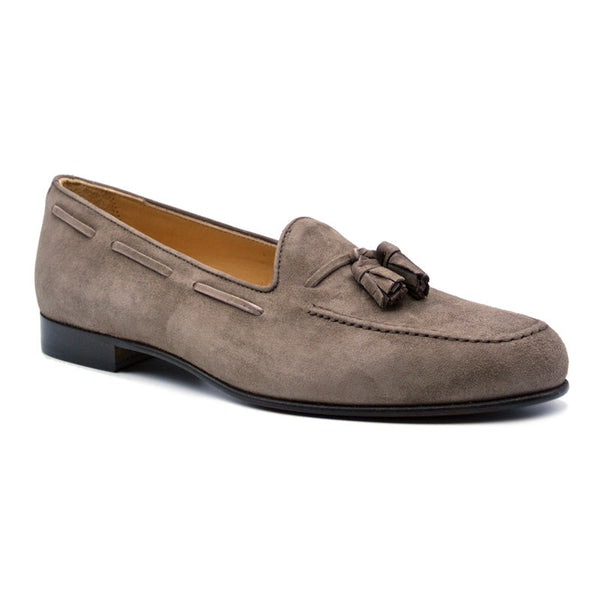 Zelli Italia 16-580-MOC NAPLES Italian Kid Suede Tassel Loafer, Mocha