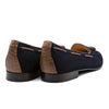Zelli Italia 16-584-NVY NAPLES Italian Kid Suede with Embossed Crocodile Tassel
