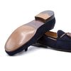 Zelli Italia 16-584-NVY NAPLES Italian Kid Suede with Embossed Crocodile Tassel